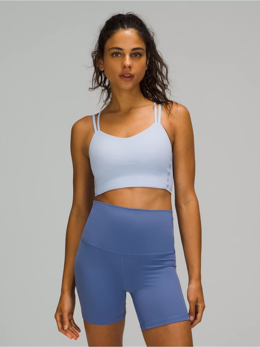 lululemon athletica Like A Cloud Longline Sports Bra-Light Blue